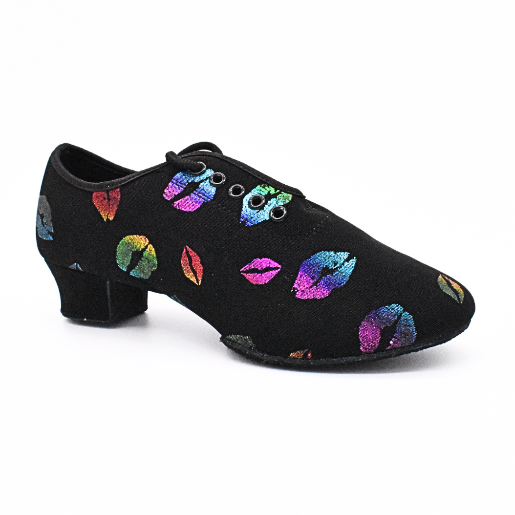 Florentina | Black | Rainbow Lips | Woman's Practice Dance Shoes