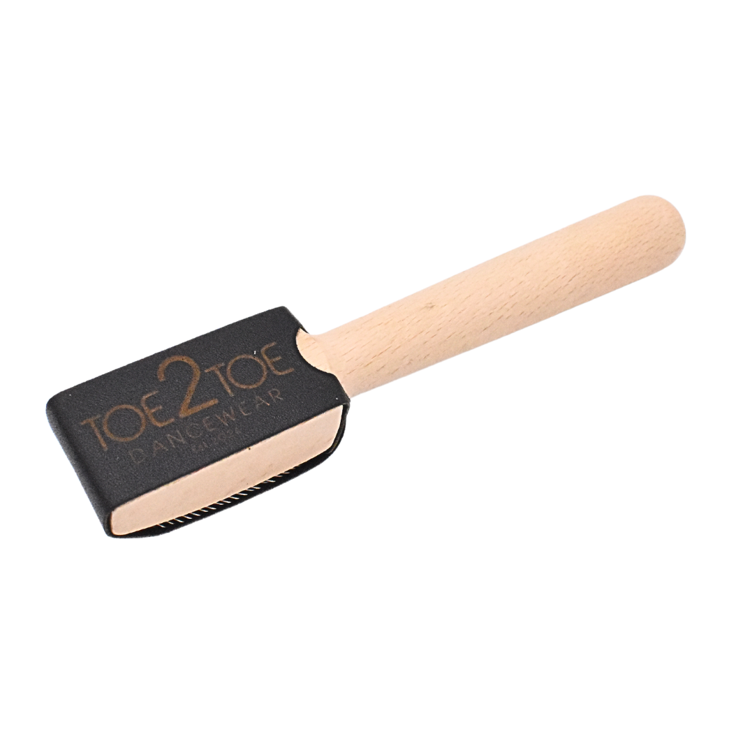 Wooden Suede Dance Shoe Brush With Cover | Personalised