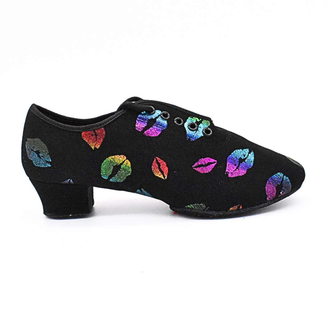 Florentina | Black | Rainbow Lips | Woman's Practice Dance Shoes