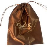 Satin Draw String Dance Shoe Bag | Bronze