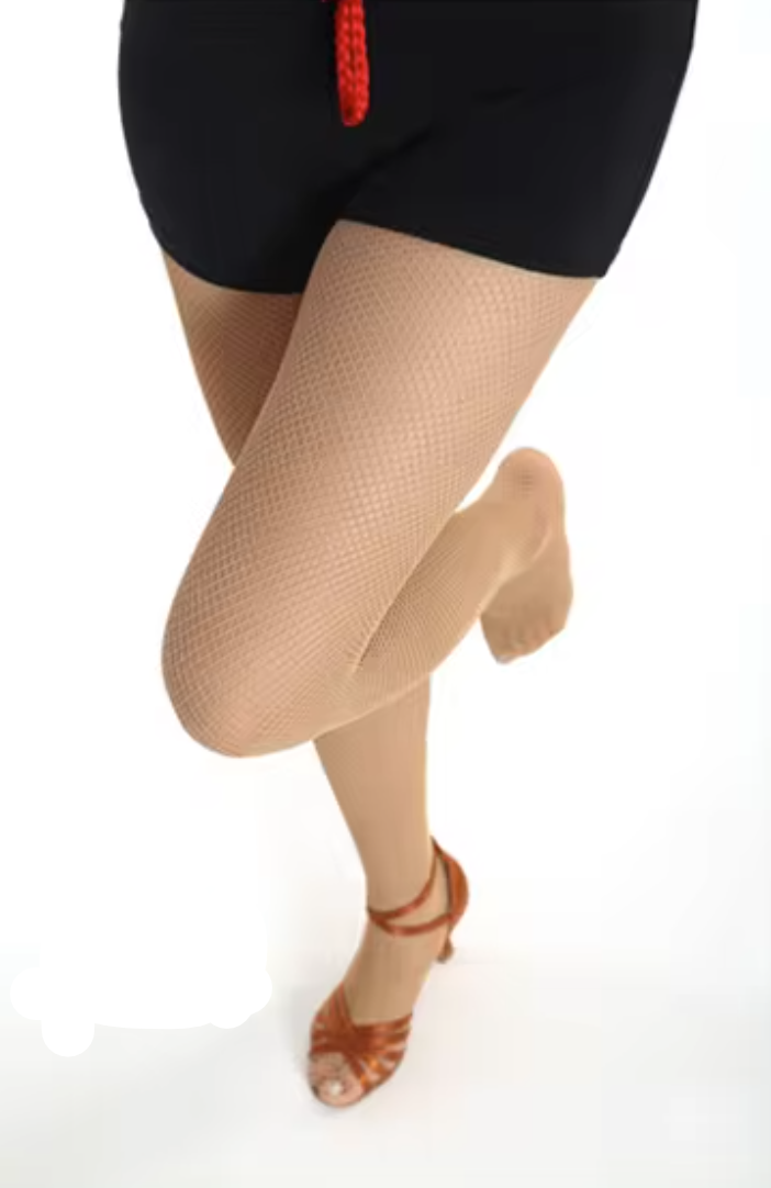 Professional Fishnet Dance Tights  | Reinforced Sole | Light Skin